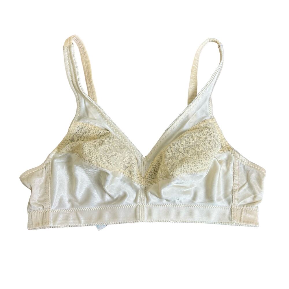 Vintage 1970s Exquisite Form "Ful-ly" with All Around Stretch Bra‎ Ivory 36B